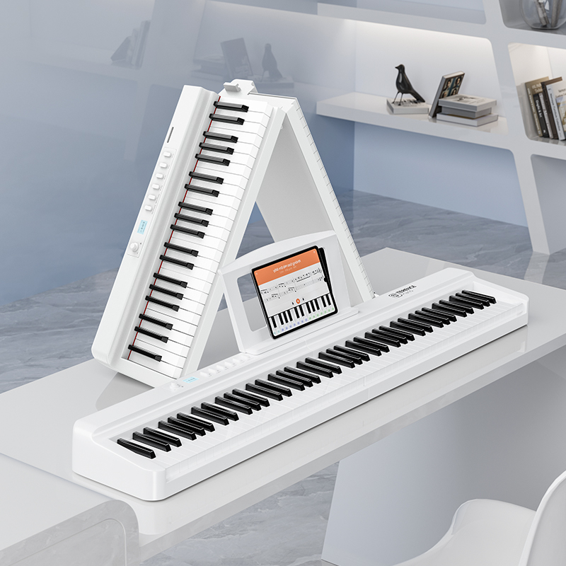 新品發(fā)布丨特倫斯TERENCE X88E折疊電鋼琴新添「時(shí)尚白」，時(shí)髦與高級(jí)感的碰撞